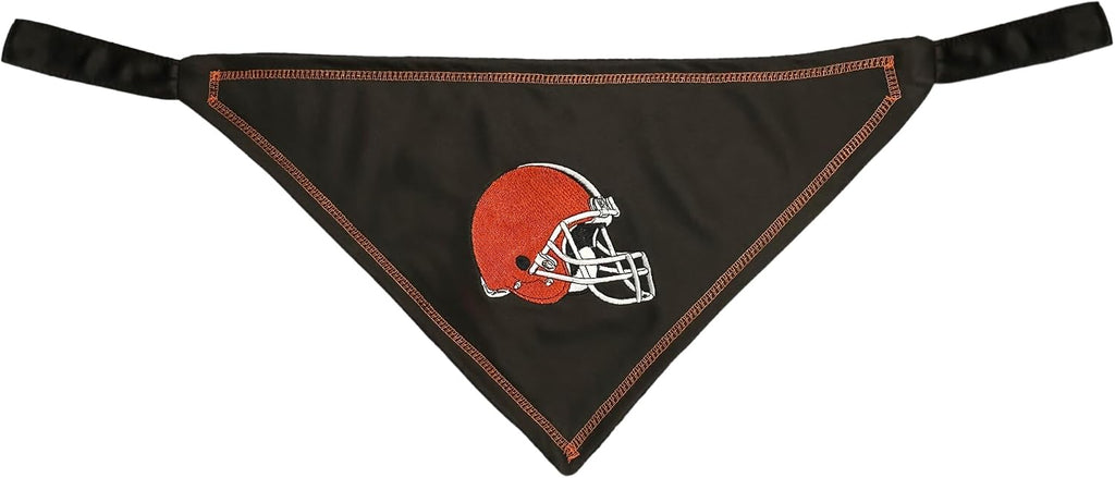 Pets First NFL Cleveland Browns TIE Bandana, Size Large/X-Large. Dog Bandana Scarf Bib for Pet Cat Dog. The Ultimate Game-Day, Party Bandana