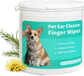 Pet Ear Cleaner Finger Wipes for Dogs, Cats, Alcohol-Free Formula