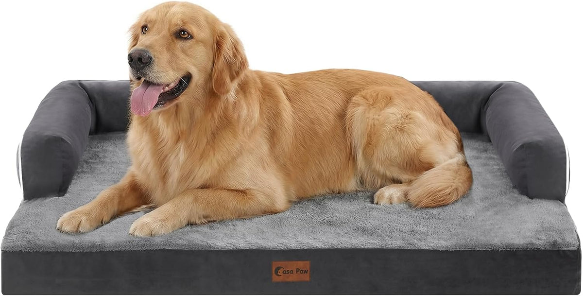 Orthopedic Dog Bed for Extra Large Dogs, 41x27in, Dark Grey