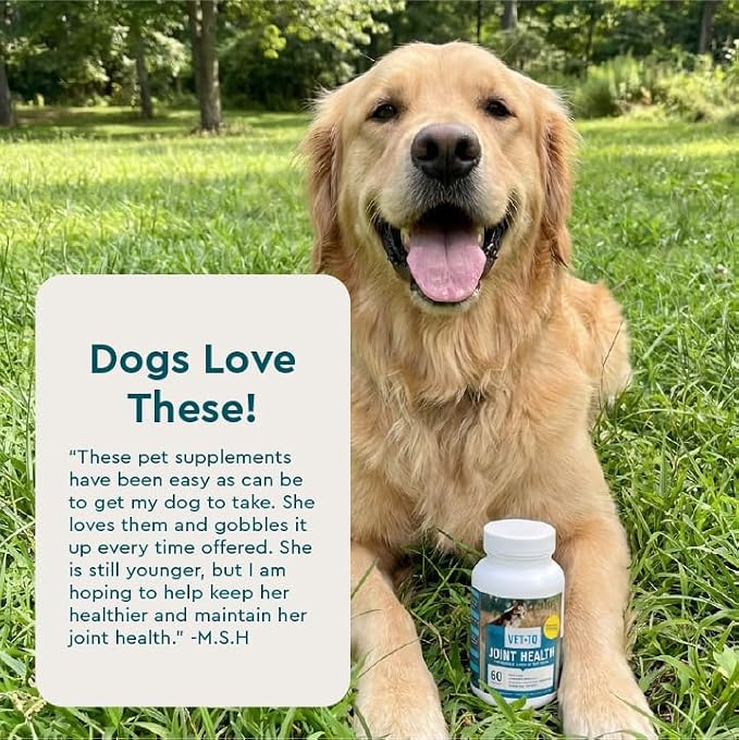 VetIQ Hip & Joint Chewable Tablets for Dogs, Glucosamine, 60ct