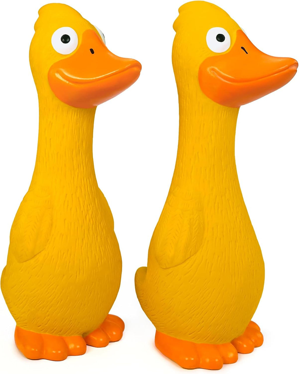 CHIWAVA 2PCS 7.9" Squeak Latex Dog Toys Yellow Duck for Small Medium Dogs