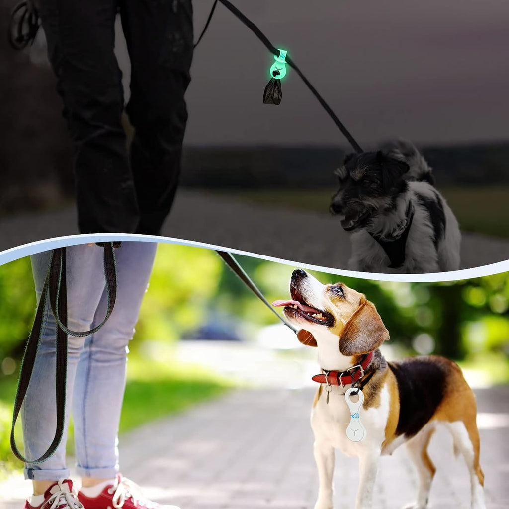 Dog Poop Bag Holder for Leash Waste Bag Carrier Dog Poop Bag Dispenser for Walking Running Bicycle Accessory 2 pieces (White)