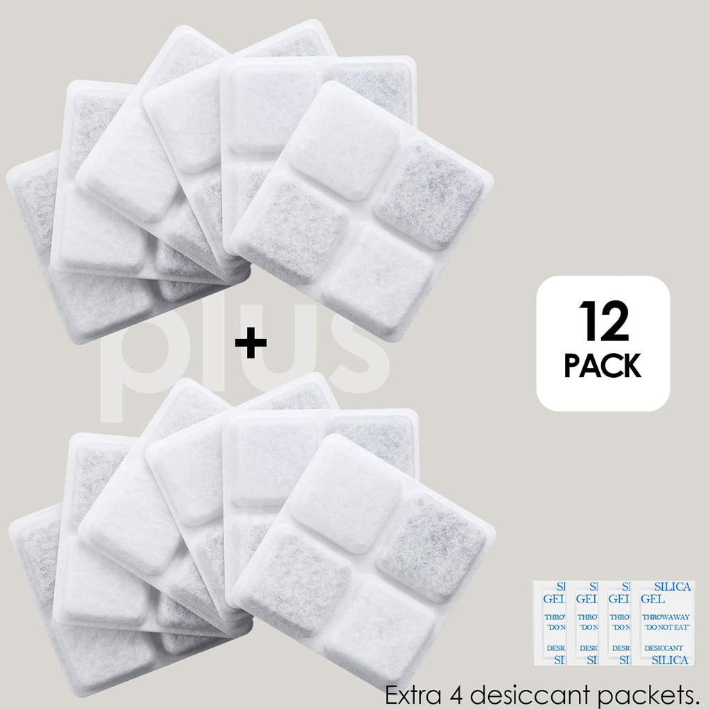 12-Pack 2026 PLUS Pet Food Desiccant Bag,Compatible with Pet Automatic Cat dog Feeders, Desiccant Bag Replacement for Cat Feeder,Maintains Food Freshness
