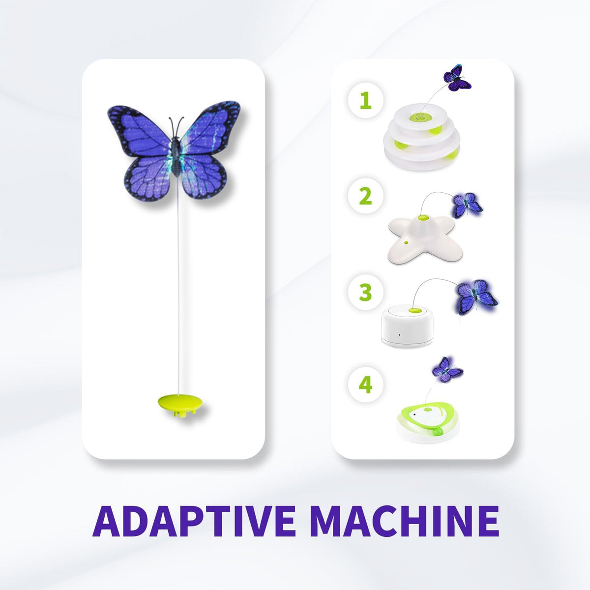 ALL FOR PAWS 6-Pack Butterfly Refills for Interactive Cat Toy, Replacement Butterflies for Automatic Cat Spinner Toy, Durable Self-Play Butterfly Flutter Accessories for Indoor Cats & Kittens