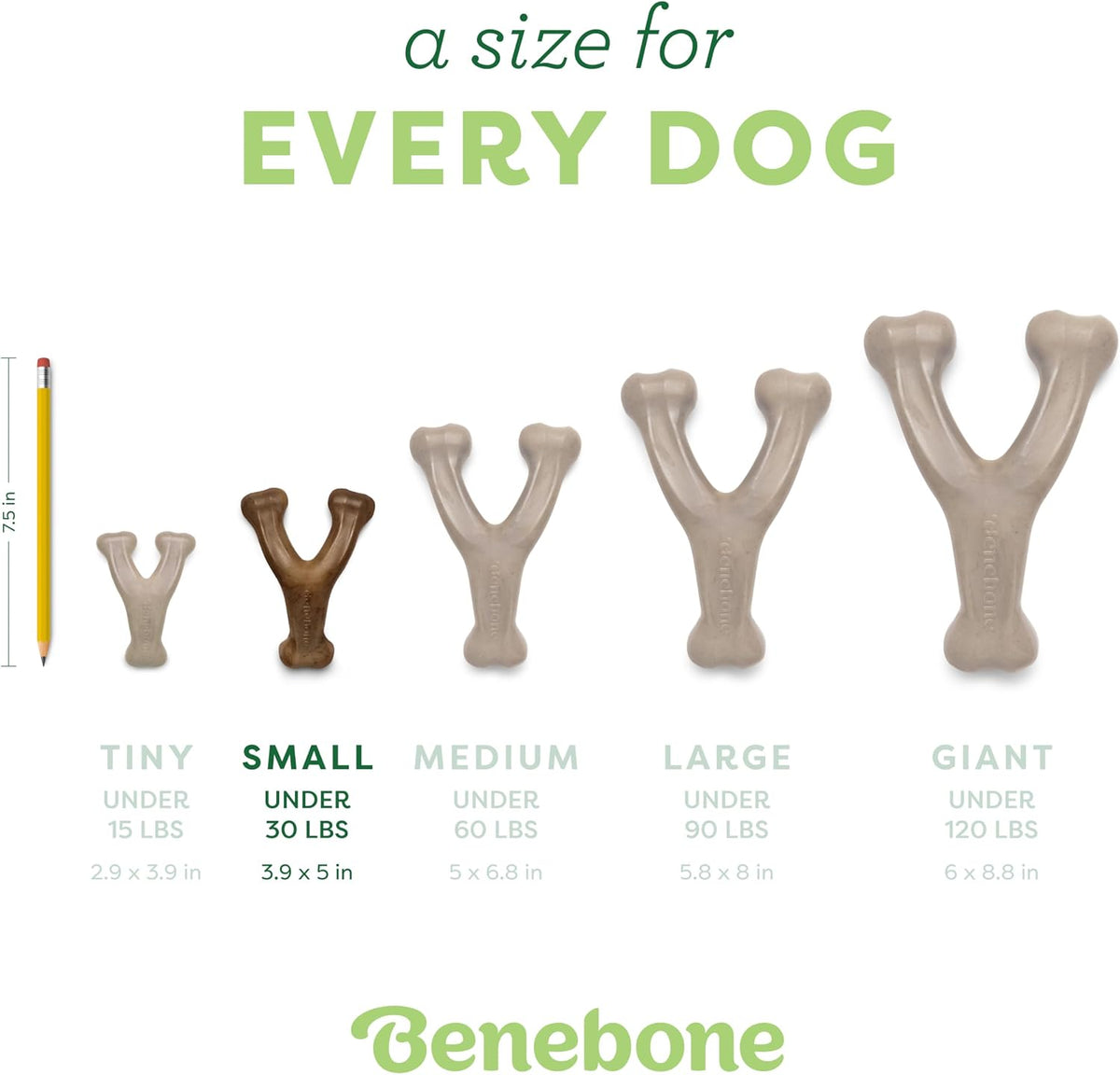 Benebone 2-Pack Wishbone Chew Toy for Aggressive Chewers, Real Bacon, Small | Durable, Multipack, Super Chewer, Made in USA, Dog Bones, Long-Lasting, A Size for Every Dog, Keeps Them Busy