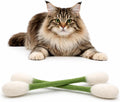 Glaciart One XXL Swabs Cat Toys with Catnip - 2 Pk | Durable for Chew, Cute Cat Toys Interactive Kitty for Boredom, Exercise, & Play | Filled w/Organic Catnip for Anxiety & as Digestive Aid