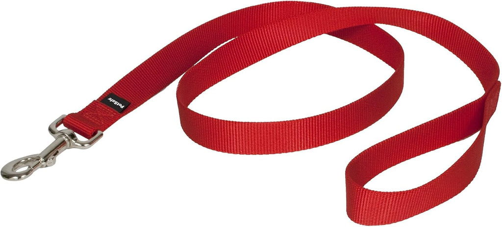 PetSafe Nylon Dog Leash - Strong, Durable, Traditional Style Leash with Easy to Use Bolt Snap - 1 in. x 4 ft., Red