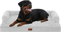 Orthopedic Dog Bed for Extra Large Dogs, 48x30in, Grey White