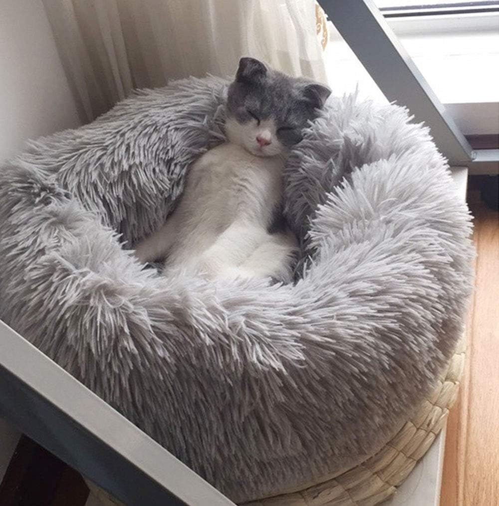 Dog Bed for Small Dogs & Cats, 24 Inch Medium Fluffy Washable Donut Bed