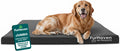 Furhaven Water-Resistant Orthopedic Dog Bed for Large Dogs w/ Removable Washable Cover, For Dogs Up to 95 lbs - Indoor/Outdoor Logo Print Oxford Polycanvas Mattress - Stone Gray, Jumbo/XL