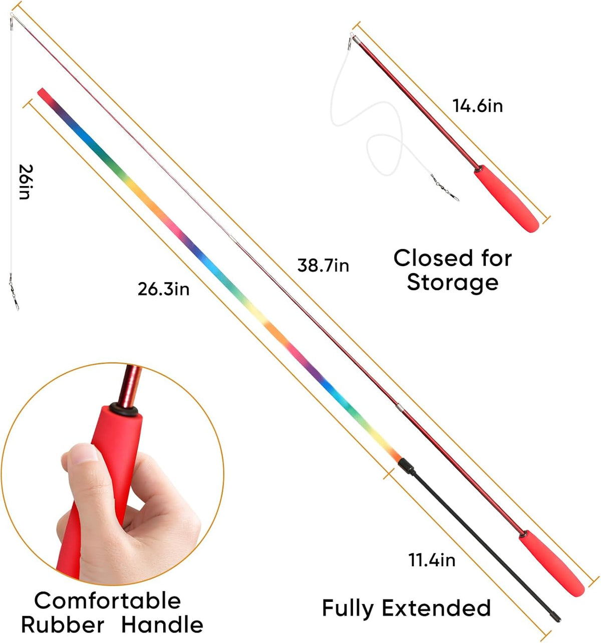 Cat Toys for Indoor Cats, 13 Packs Interactive Cat Wand Toy Set | Kitten Toys Feather Toys & Teasers, Fun Cat Toys for Exercise, Playtime and Boredom Relief