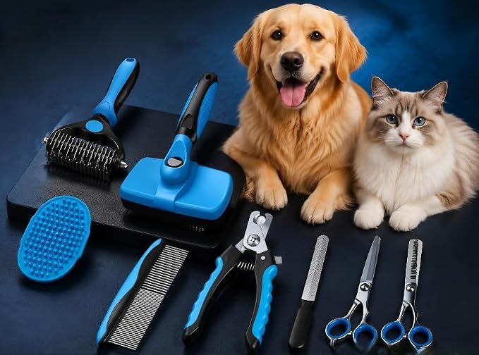 Dog Brush for Shedding,Deshedding Slicker Undercoat Rake Brush for Dog,6PCS
