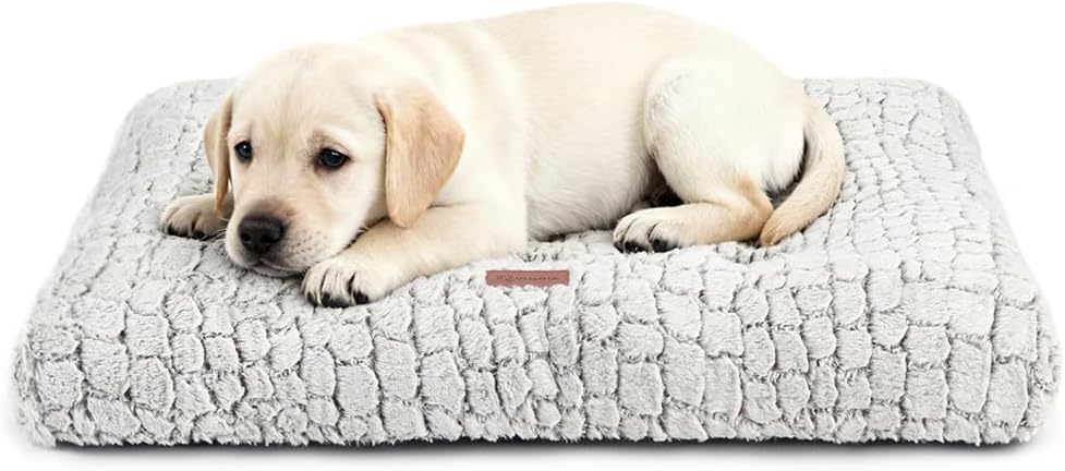 Dog Bed Crate Pad for Small Dogs 24"x18" Coffee