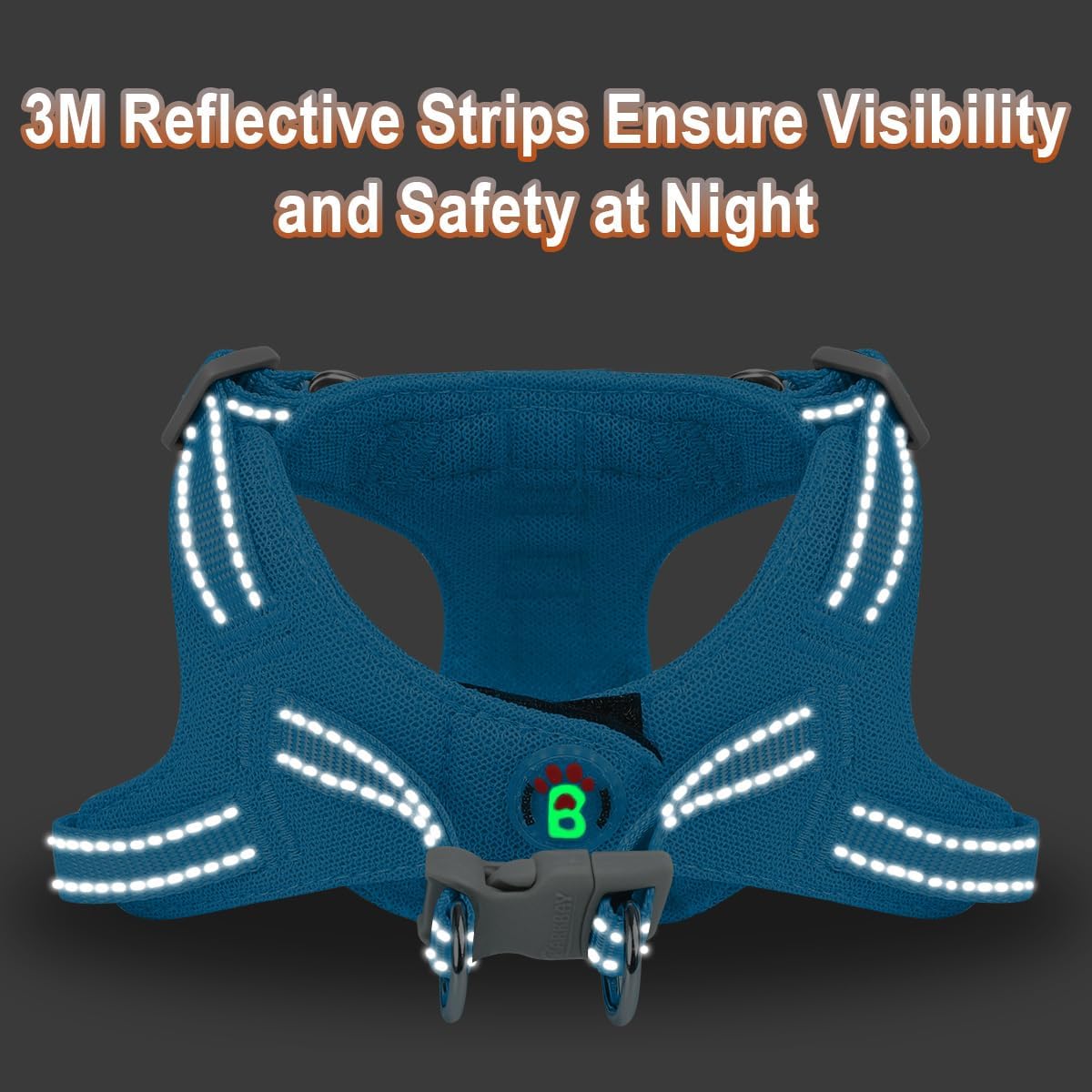 BARKBAY Small Dog Harness,No Pull Puppy Harness,Step-in Dog Vest