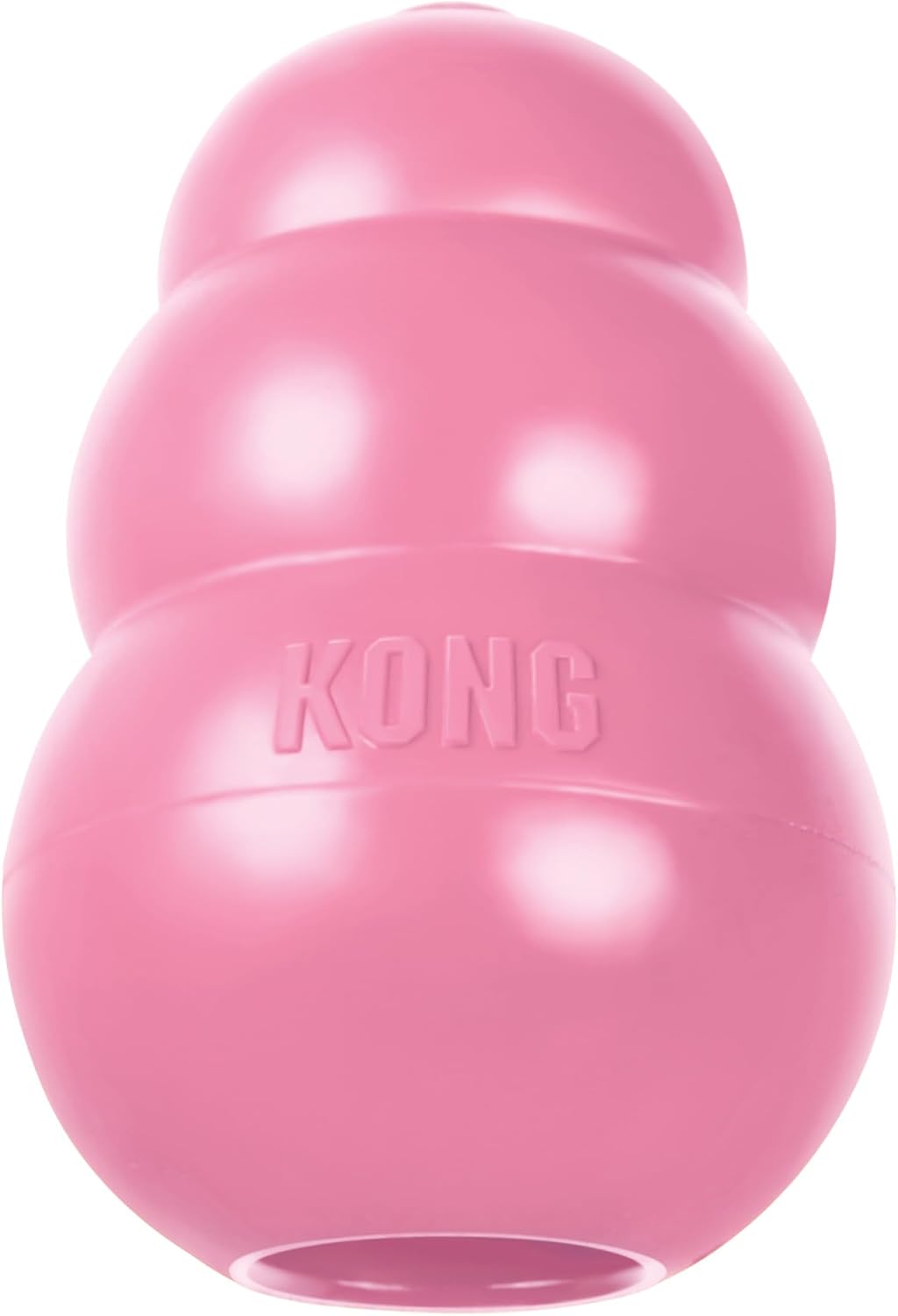 KONG Puppy, Natural Rubber Teething Chew Toy, for Medium Puppies, Pink | Gentle Natural Teething Rubber Toy, Stuffable for Treats & Built for Chewing & Fetch with Growing Puppies