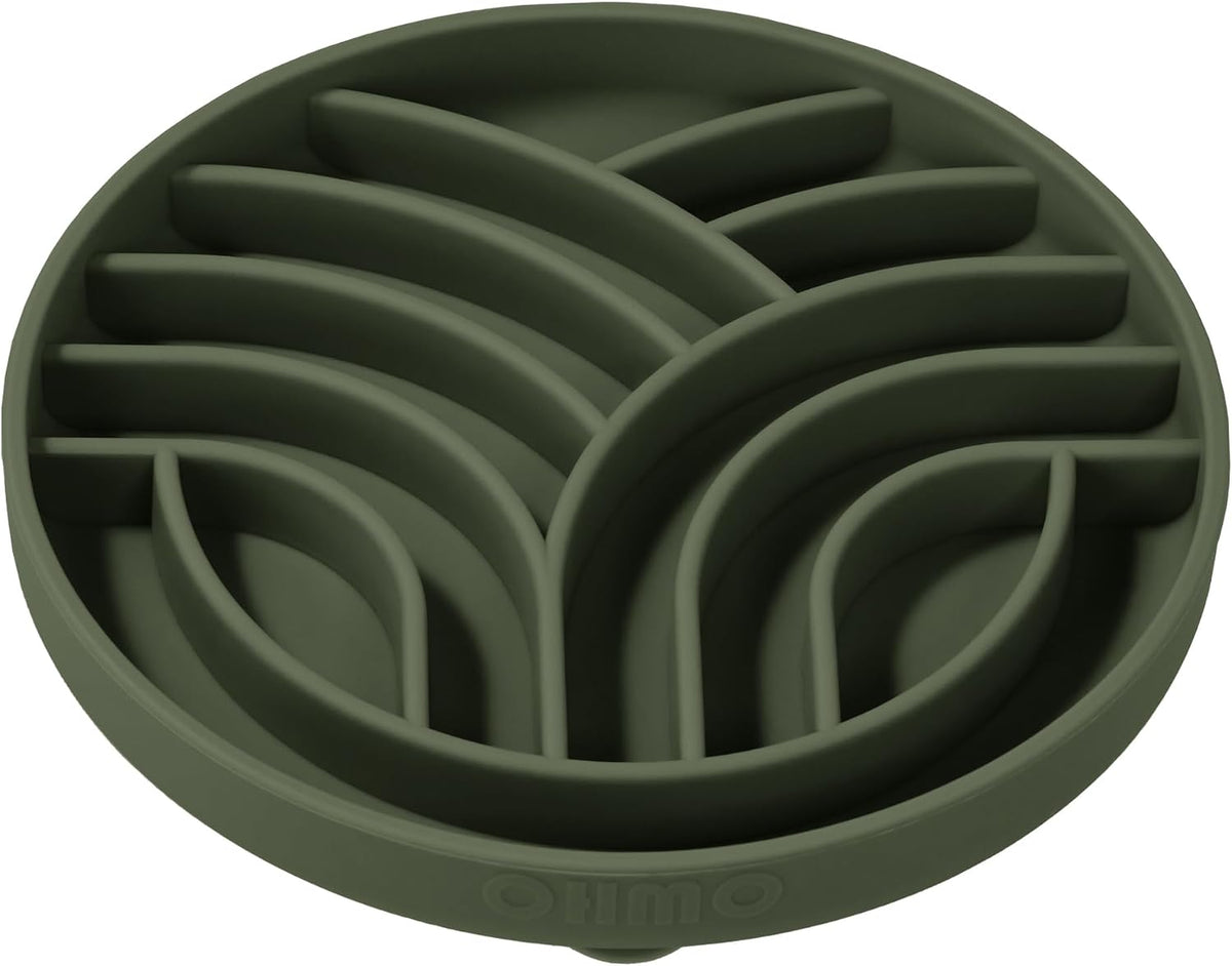 OHMO Slow Feeder Dog Bowl, 5.9" Lick Mat for Dogs, Tree of Life, Camo Green