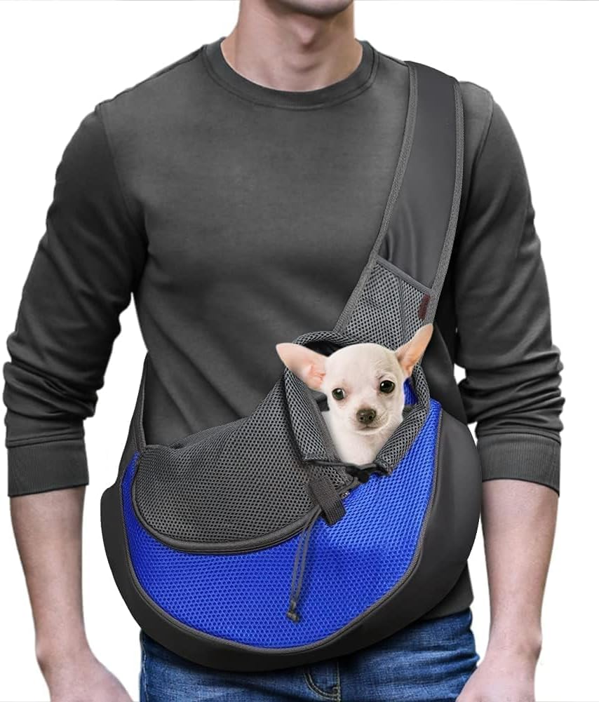 YUDODO Pet Sling Carrier for 5-9 lbs Small Dogs Cat Puppy Crossbody Carrier