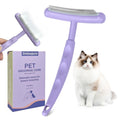 Pet Deshedding Brush for Dogs Cats, All Hair Types Grooming Tool (Purple)