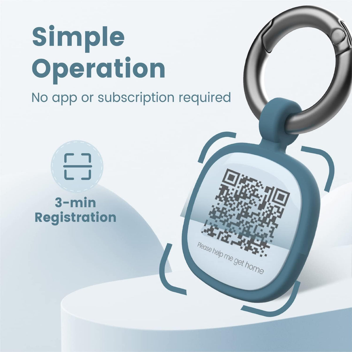 Pawaii Dog ID Tag, Silent Silicone QR Code Tag, Scan Alerts, No App, 1 Pack