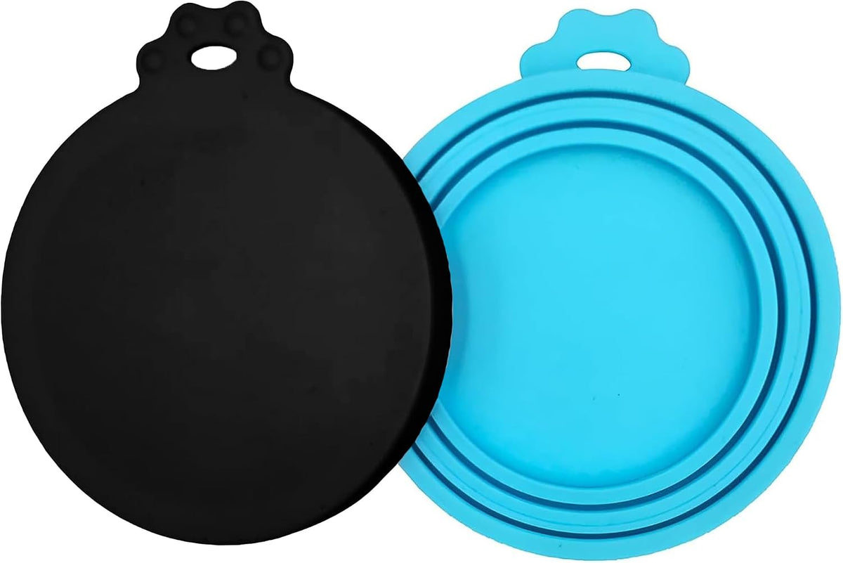 2 Pack Pet Food Can Covers, Silicone Can Lids for Dog & Cat Food