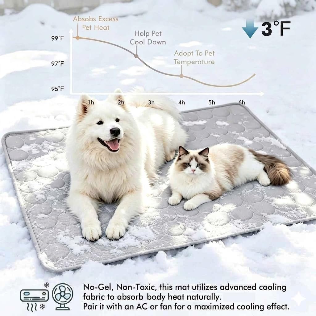 Cooling Mat for Dogs Large,Dog Cooling Mat Indoor,39"x59",Crate Pad for Pet