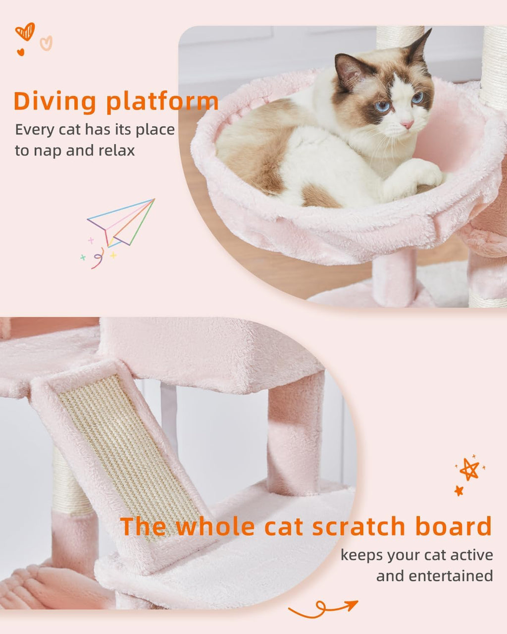 Taoqimiao Cat Tree, 71 in Extra Large Cat Tower for Inddor Cats, MS026LP