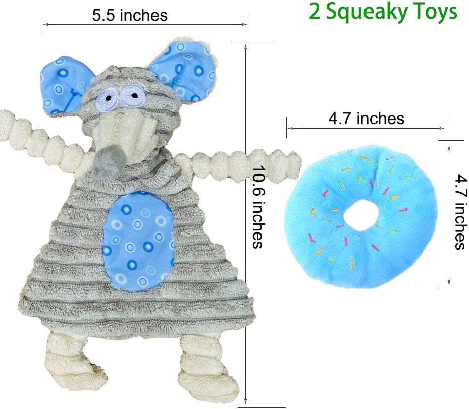 Volacopets Puppy Toys for Teething, Puppy Chew Toys for Small Dogs, Puppy Supplies, Blue, Small Breed Corgi Size, 5 Pack