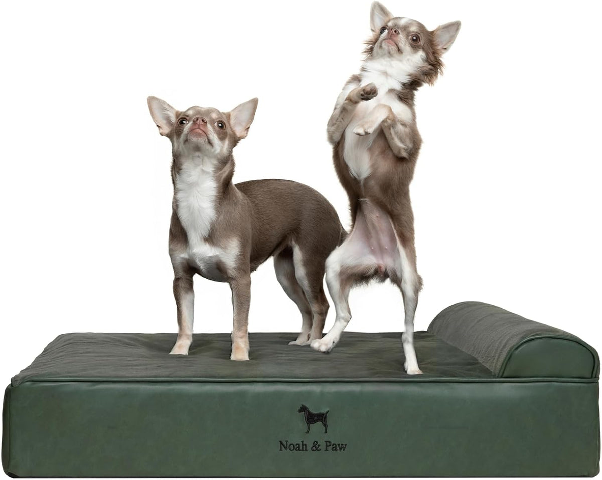 NOAH & PAW Medium Dog Bed Orthopedic Memory Foam Cooling Gel 28x23x7.5 in