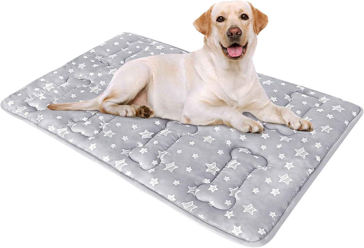 Dog Crate Bed Mat (36" X 23"), Soft Dog Bed Pad Mat with Cute Stars