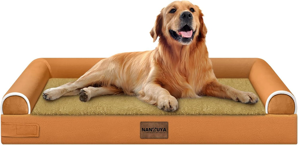 NANUYA Orthopedic Dog Bed for X-Large Dogs, 40 x 32 Inch, Orange