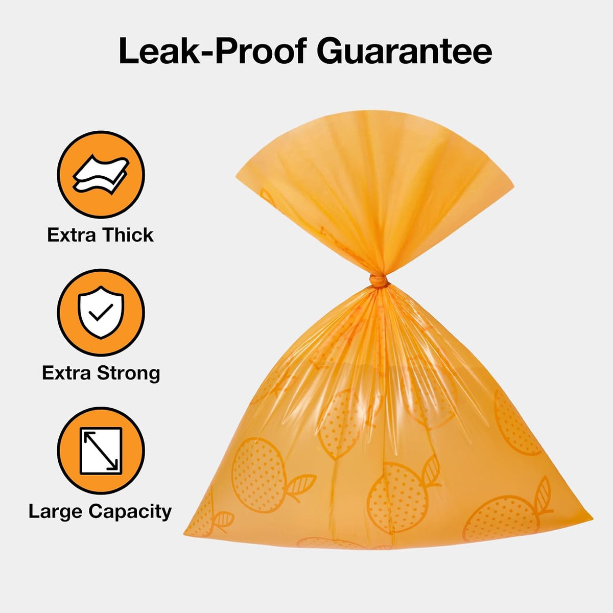 VETRESKA Citrus Scented Dog Poop Bags, 540 Counts, Leak Proof | Extra Thick and Large Pet Waste Bags for Dogs Walking and Cat Litter, 36 Refill Rolls