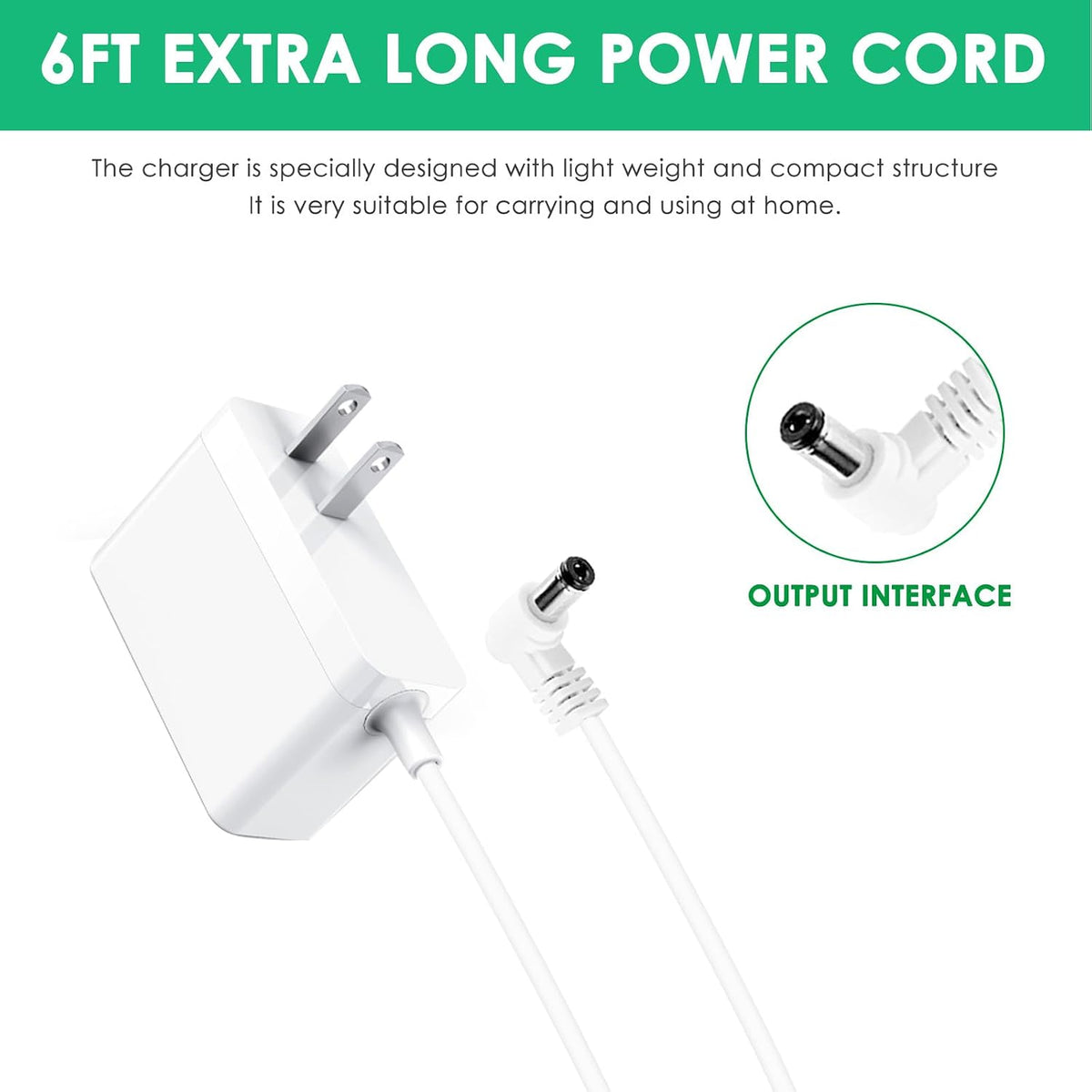 12V Replacement Charger for Cumrige M2 Self Cleaning Litter Box Compatible with Cumrige M2 Automatic Cat Litter Box Self Cleaning Litter Box Power Supply Adapter