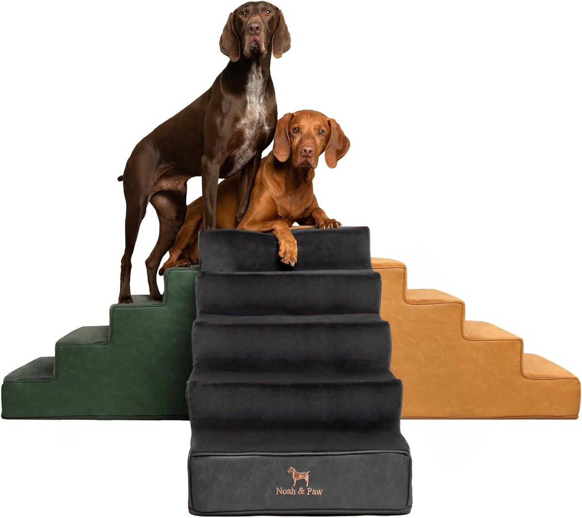 Noah & Paw Dog Stairs for Large Dogs, Up to 150lb, Wide Dog Ramp for Bed