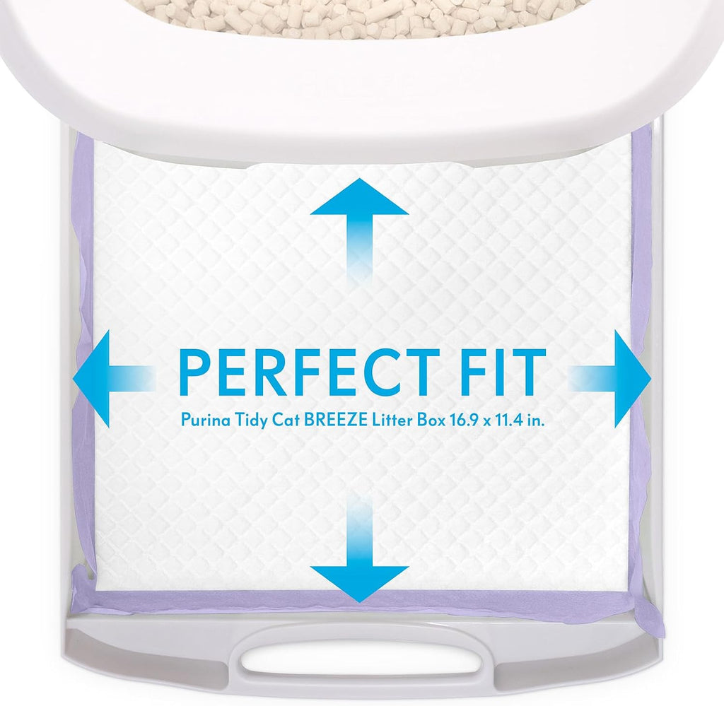 Paw Inspired Disposable Cat Pads, Scented, 16.9 x 11.4 Inch, 20 Count | Generic Refills for Tidy Cats Breeze Litter Box System, Super Absorbent Pee Pads, Kitty Litter Liners for Easy Cleaning