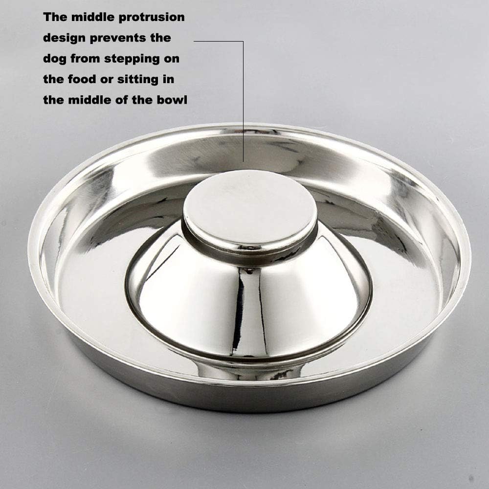 YUDANSI Stainless Steel Puppy Weaning Bowls,Cat Bowls for Food Water,Multiple Puppies Feeder Whelping Dishes,Litter Feeding Station Pans for Small Dogs Cats Eating at Same Time-Small Medium Large Size