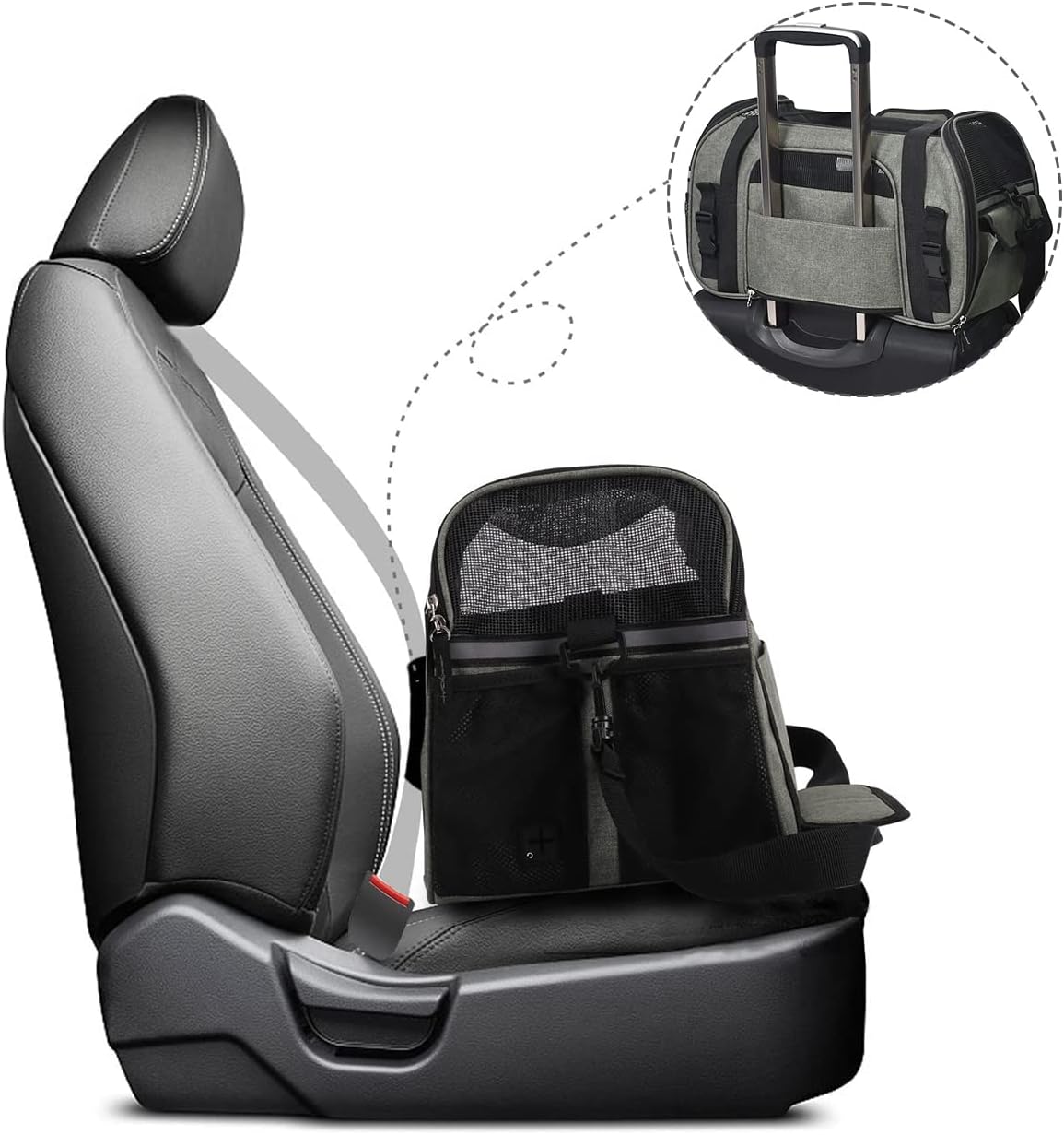 JESPET Soft-Sided Airline-Approved Dog & Cat Carrier Travel Bag
