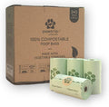 Pawtria Home Compostable Dog Poop Bag Rolls, 240 Bags, 16 Rolls | Leak-Proof Dog Poop Bags Made with Vegetable Starches, TÜV Austria Home Compost Certified, Easy Open Rolls