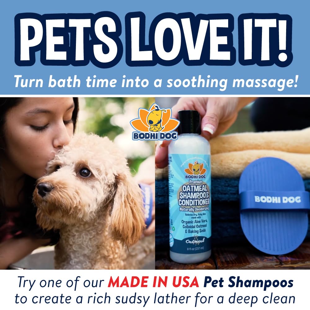 Bodhi Dog Shampoo Brush - Pet Grooming & Bath Supplies for Dogs and Cats - Bath Brush for Long & Short Hair - Premium Scrubber for Shower, Showerhead, Sprayer & Bathing (One Pack, Green)