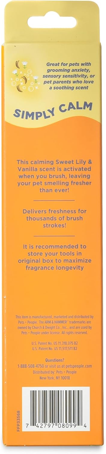 Arm & Hammer Deodorizing Pin & Bristle Dog Brush, Lily & Vanilla Scent