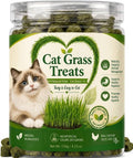 Cat Grass Treats for Indoor Cats, Natural Hairball Control Snacks with Catnip, Healthy Chewable Grass Pellets for Digestive Support
