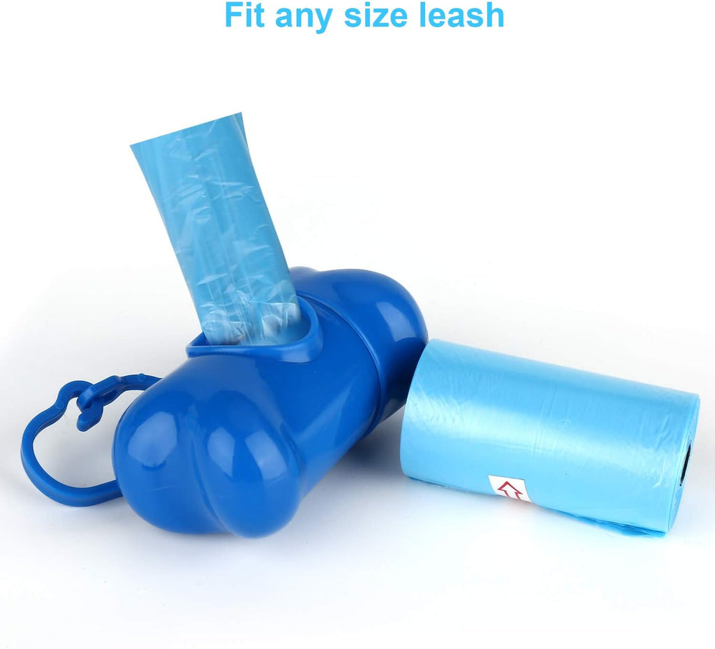 Depets Dog Poop Bags Rolls, Thick Doggie Poop Bag with Dispenser, 160 Count | Leak-Proof Dog Waste Bags, Unscented, for Dog Puppy Outdoor Walking & Travel, Dispenser & Clip Included, 11.8 × 8.7 in, Blue