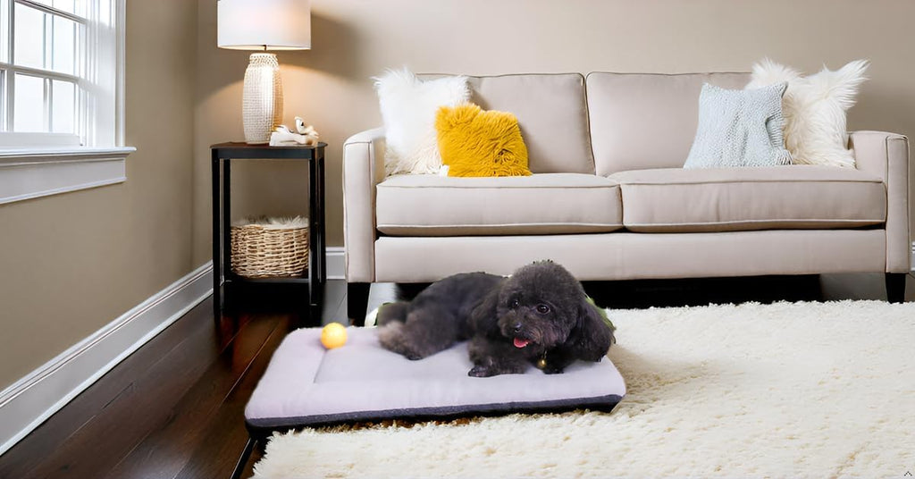 Pet Bed, Small Dog Bed 24 inch, Washable Flat Pet Bed, Reversible Crate Pad
