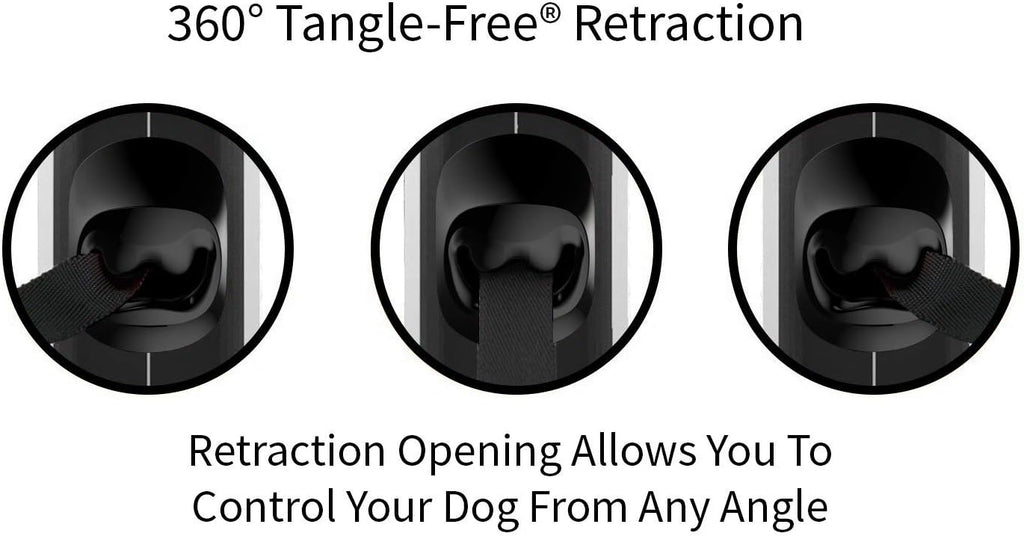 TUG Tiny Retractable Dog Leash, 10 ft (Extra Small, White)