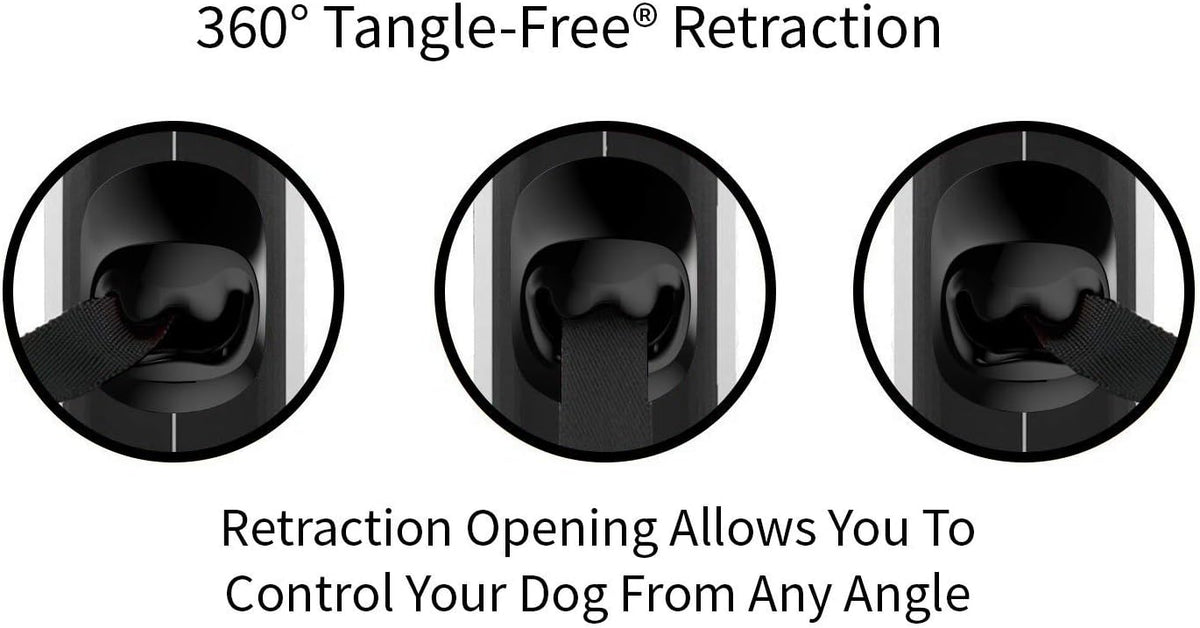 TUG Tiny Retractable Dog Leash, 10 ft (Extra Small, White)