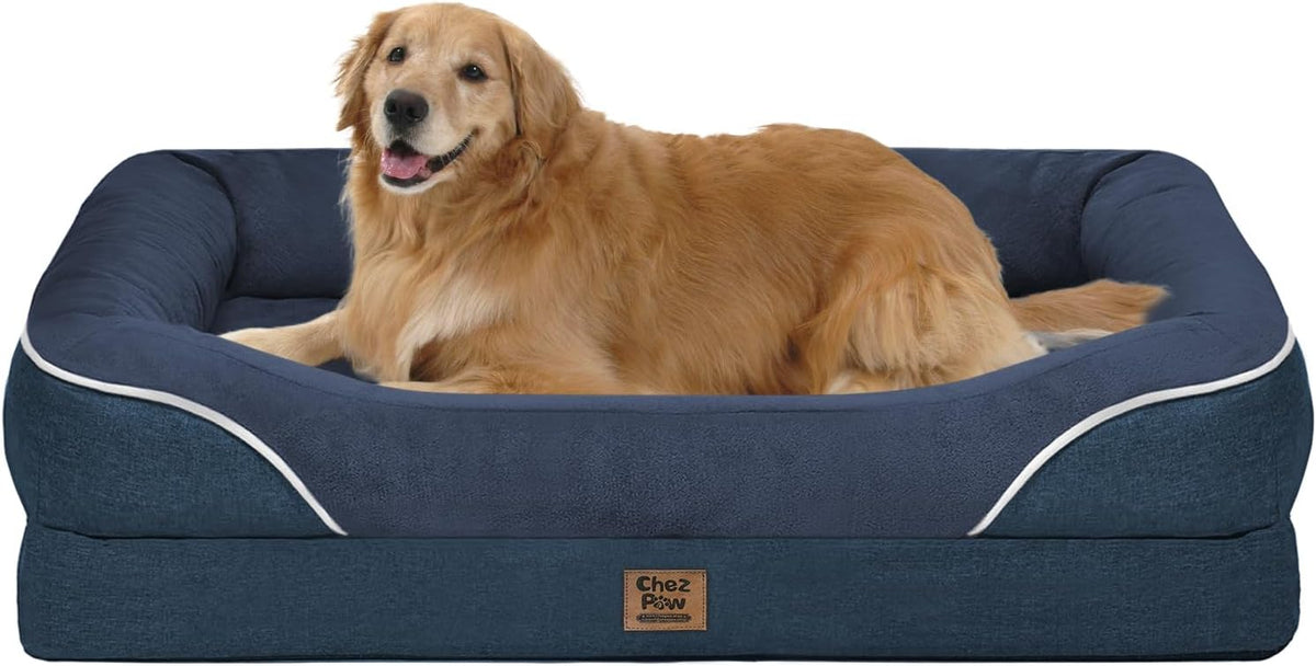 Chez Paw Waterproof Orthopedic Dog Bed for Large and Extra Large Dogs