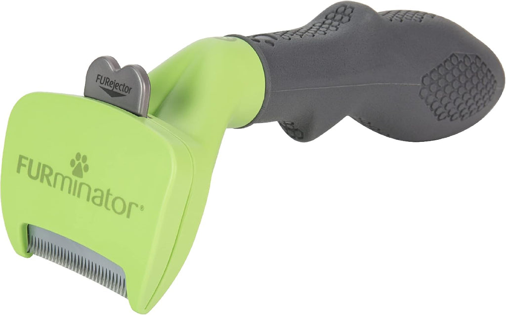FURminator Small Dog Undercoat deShedding Tool, Long Hair, Reduces Loose Hair from Shedding | Reduces Loose Hair From Shedding, Easy Clean-Up, For Dogs Less Than 25 lbs, Use Weekly, Ergonomic Handle For Comfort 
