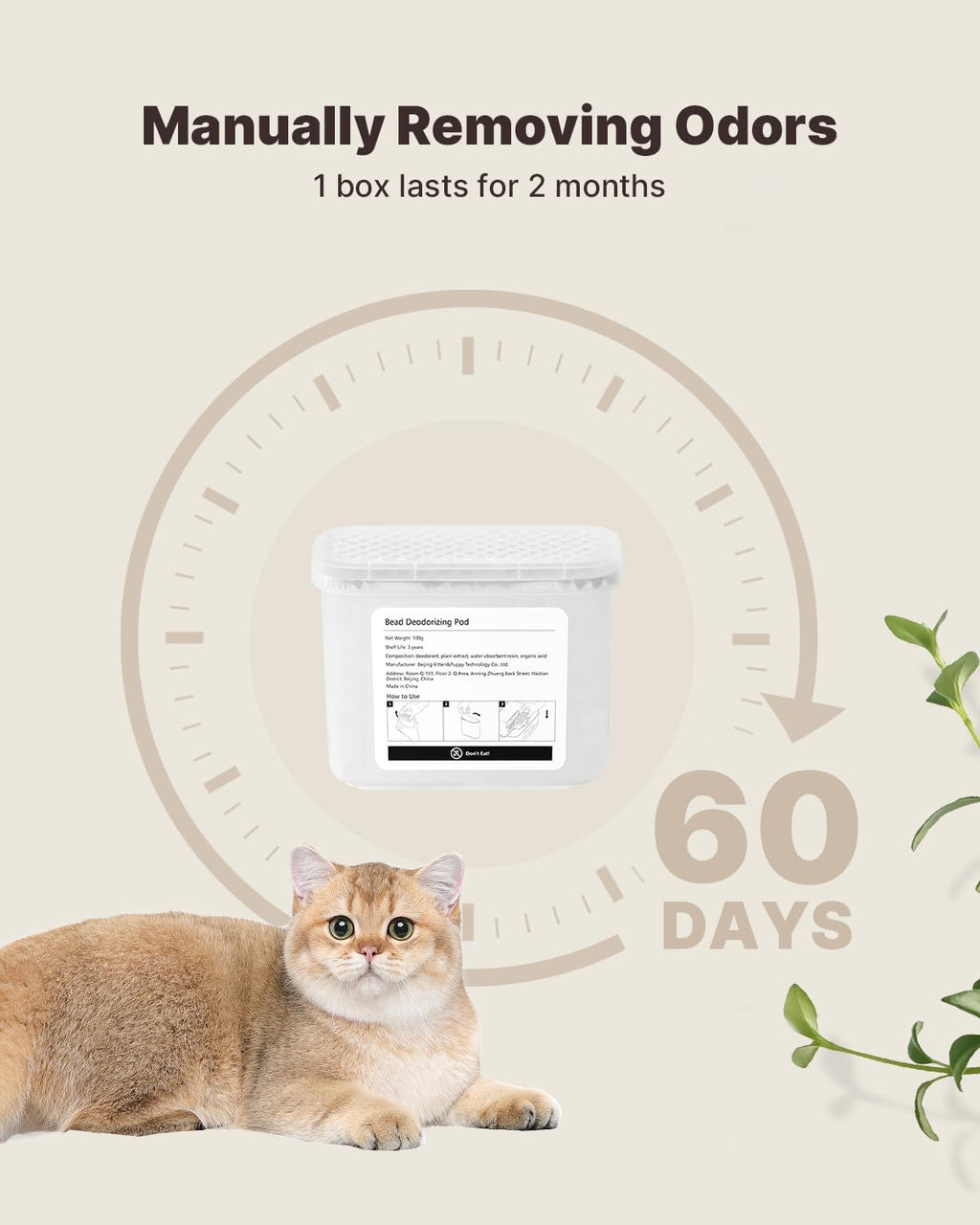 PAWBBY Deodorizing Pod for Self Cleaning Cat Litter Box, Replaced OdolRemovers Deodorizing Pod (3 Boxes) for Automatic Cat Litter Box, White