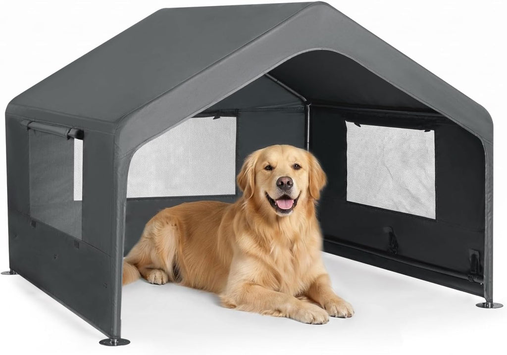 Veehoo Extra Large Dog House Outdoor, Weatherproof & Sturdy Dog Shade Tent