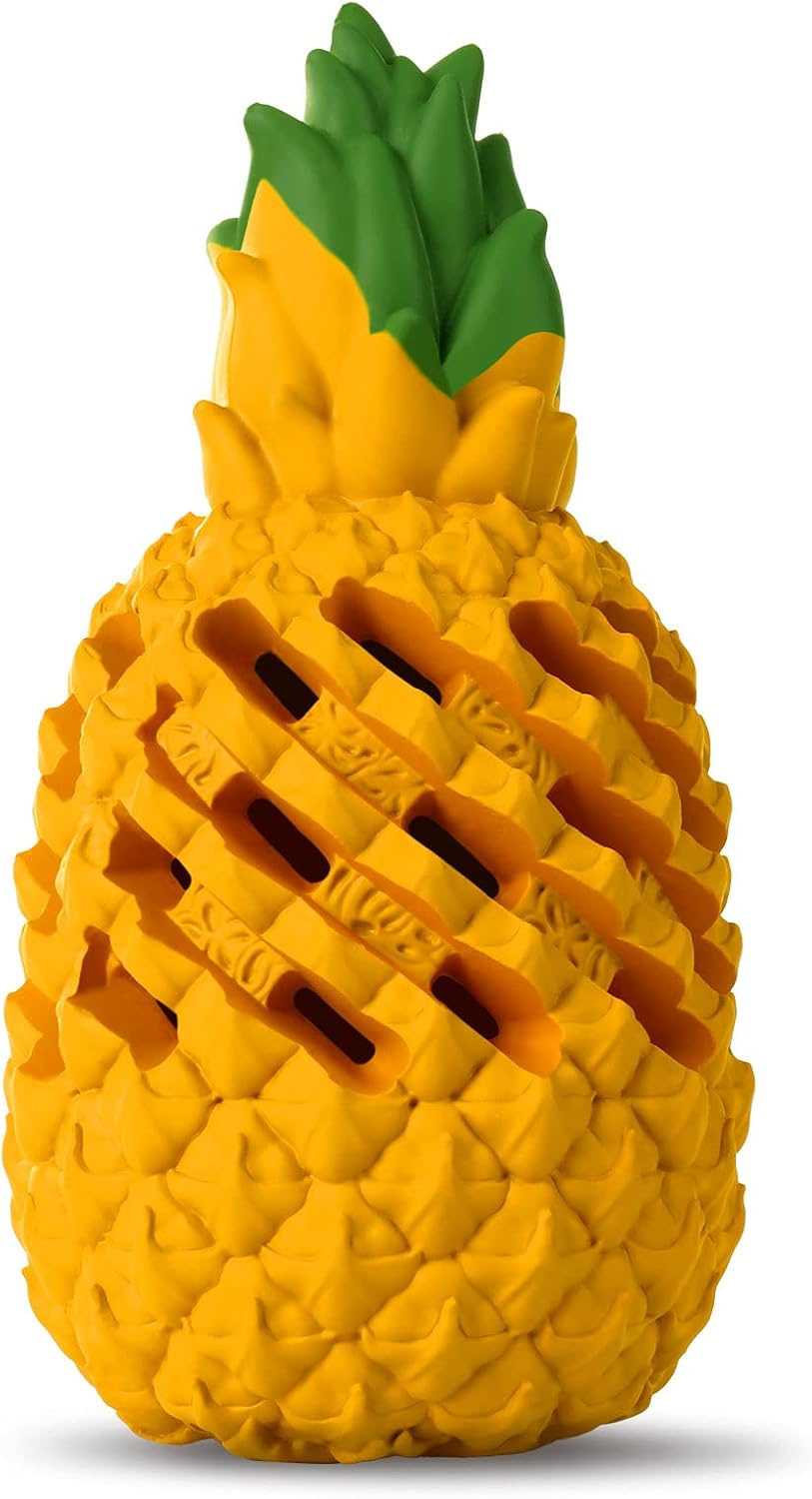 Pineapple Dog Toys for Large Dogs Puppy, Dog Chew Toys for Small Medium Dogs to Keep Them Busy, Interactive Dog Toys Tough Dog Puzzle Toys Treat Dispensing Durable Dog Dental Chew
