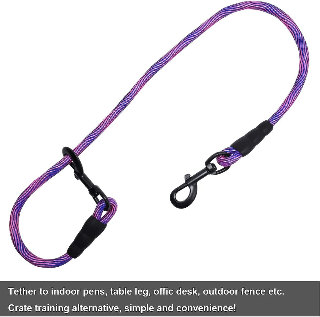 BTINESFUL 3FT 4FT 5FT Dog Tie Down, 2/5" Nylon Rope Indoor Short Dog Tether